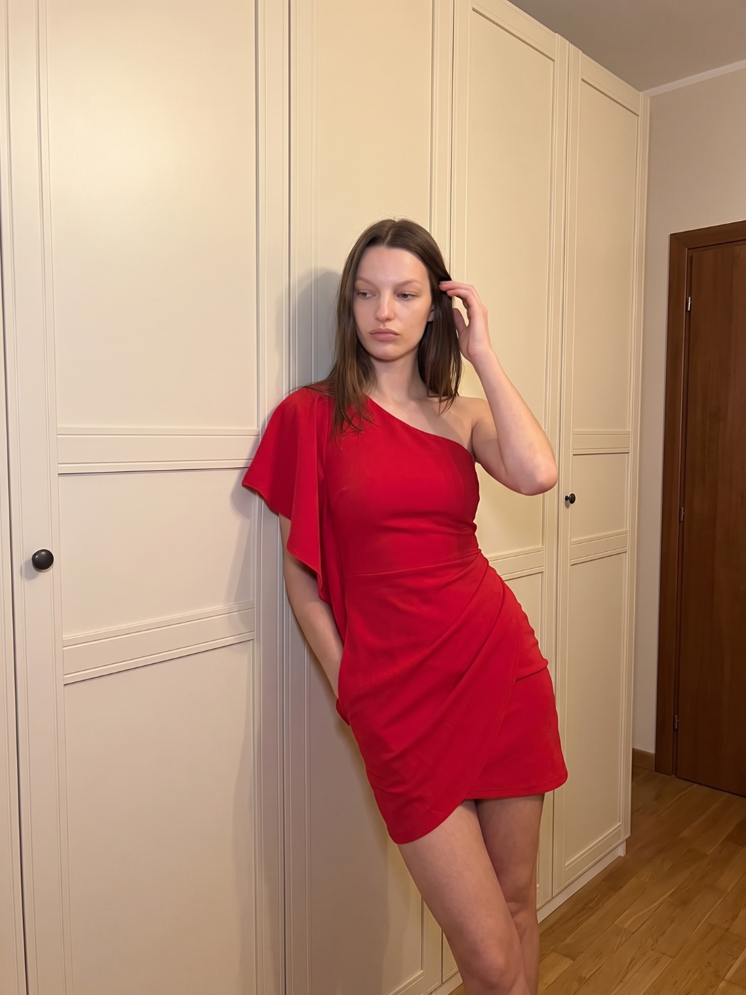 Vivienne | One Shoulder Ruffle Ruched Bodycon Mini Dress