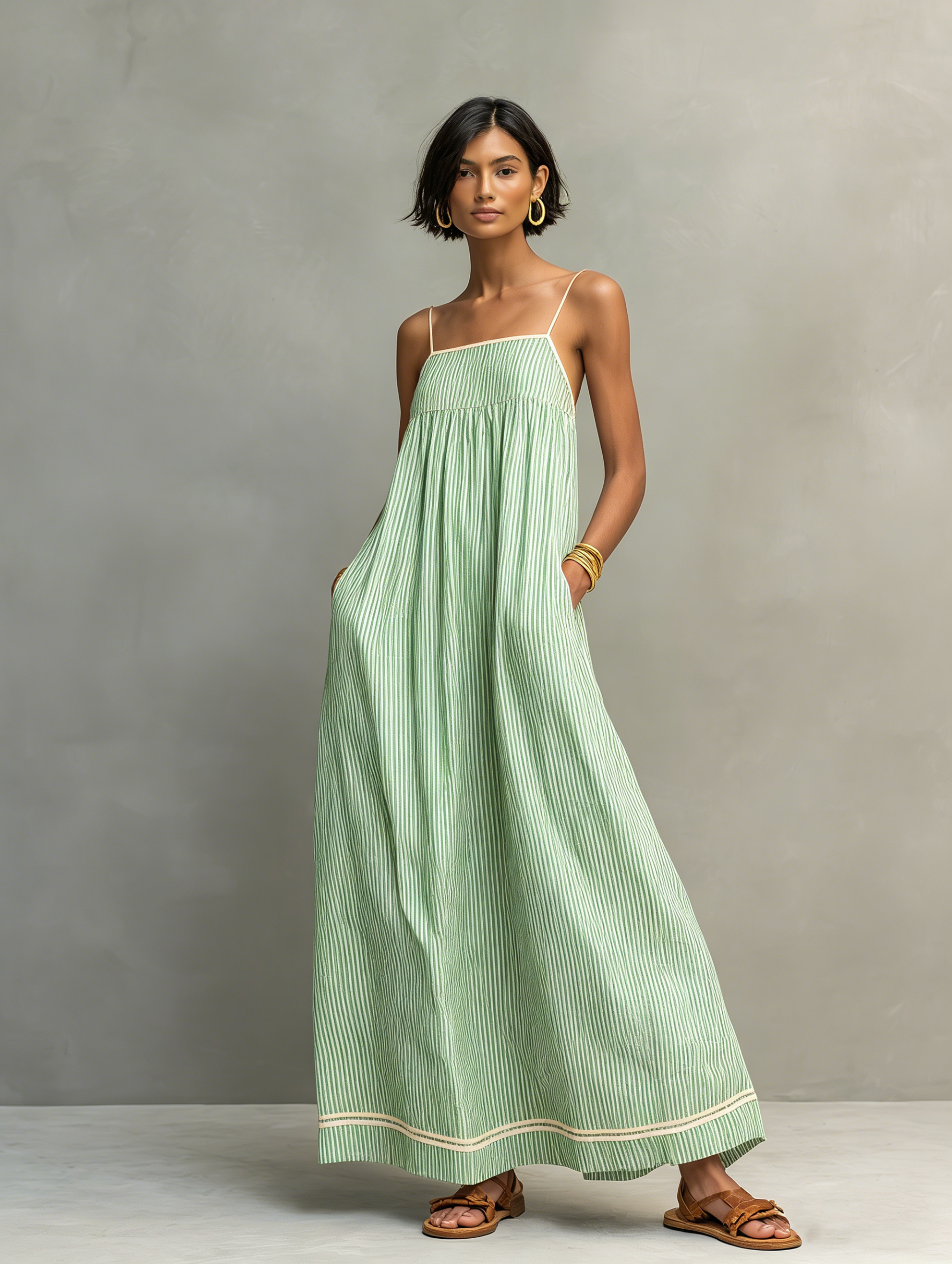 Fiona Women's Striped Maxi Dress