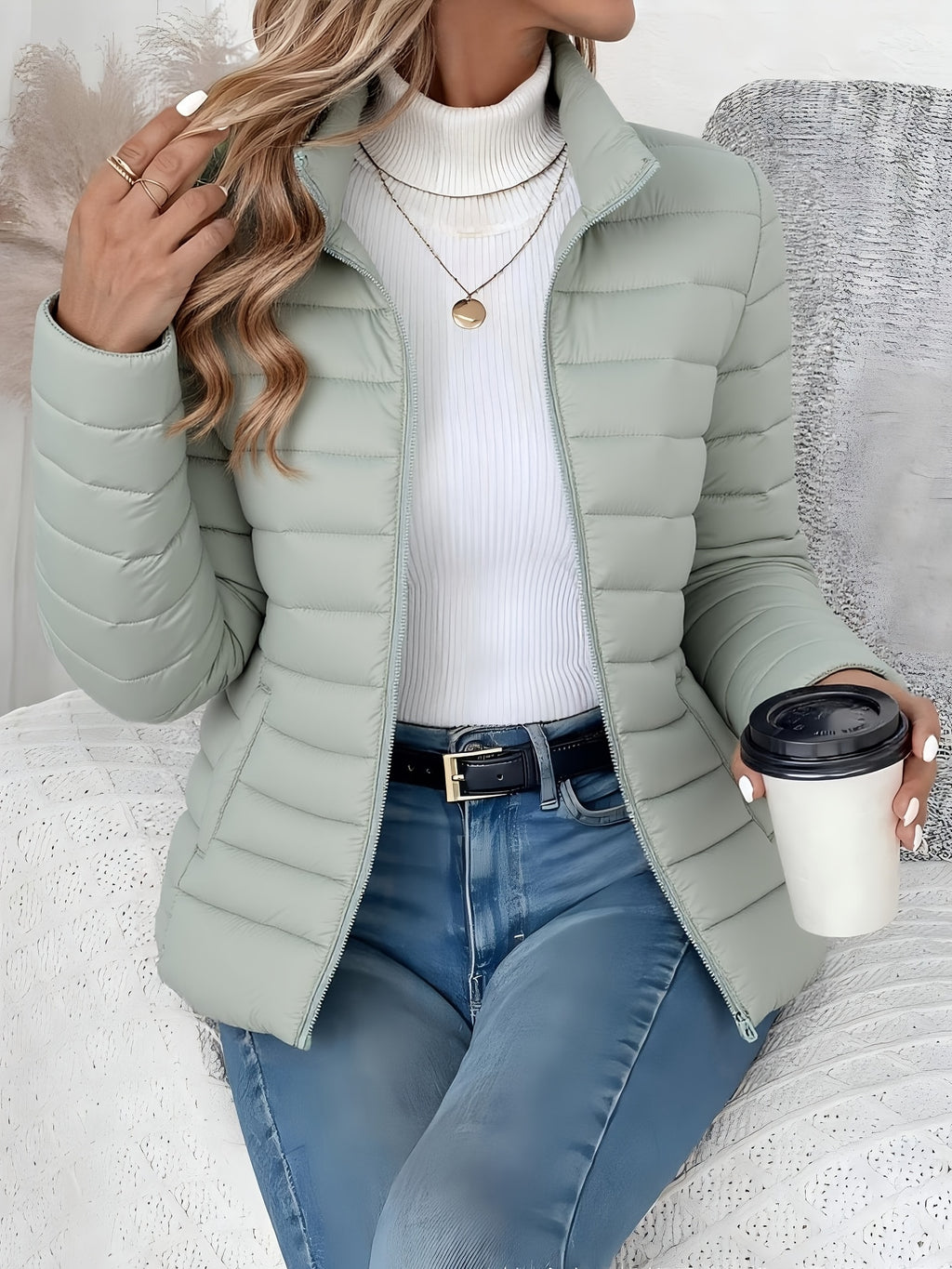 Ursula | Lightweight Quilted Zip Jacket - view 2