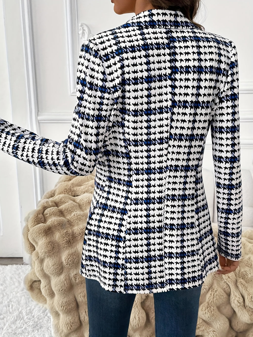 Clementine | Plaid Check Single Breasted Blazer - view 2