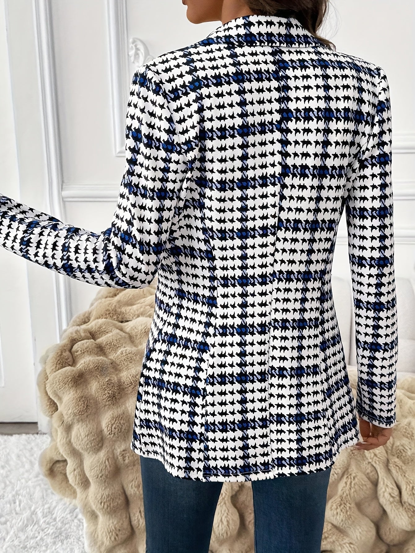 Clementine | Plaid Check Single Breasted Blazer - view 2