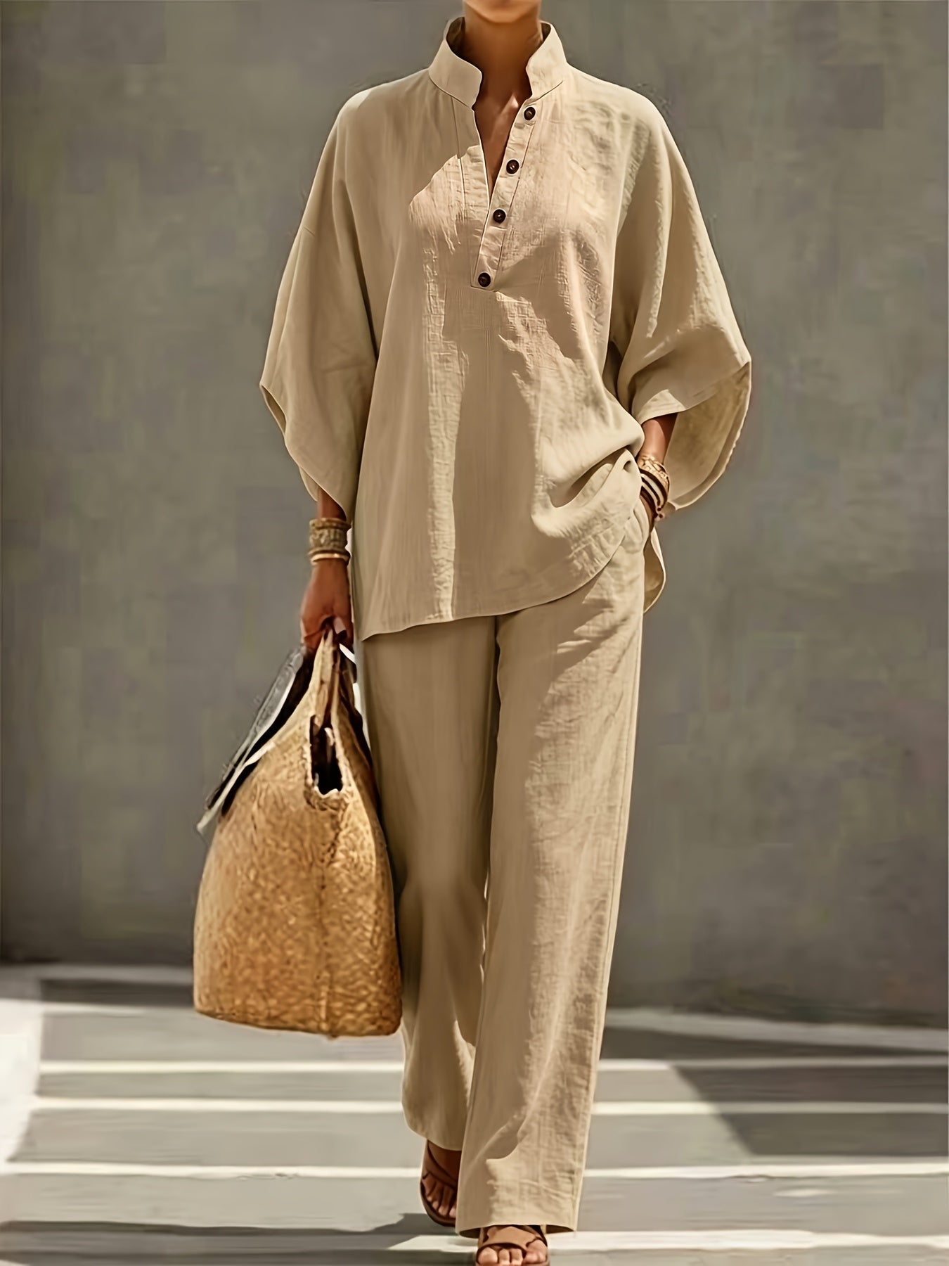 Rowan | Button Collar Two-Piece Set