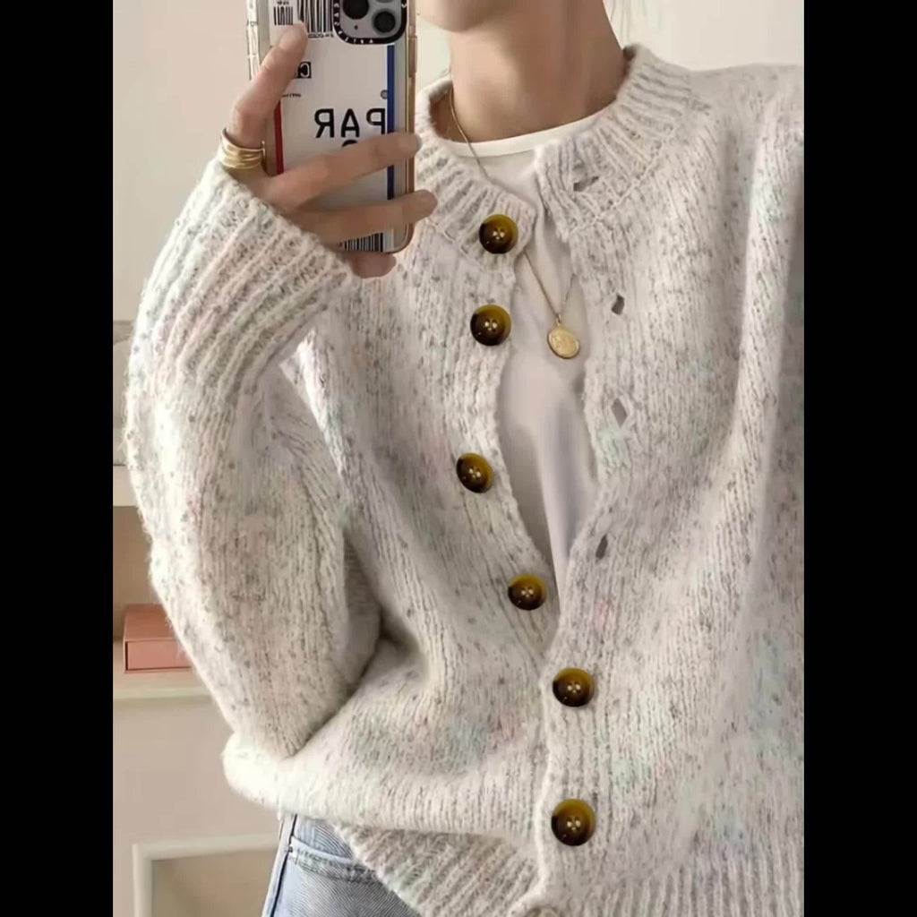 Anouk | Button Front Crew Neck Cardigan - view 12