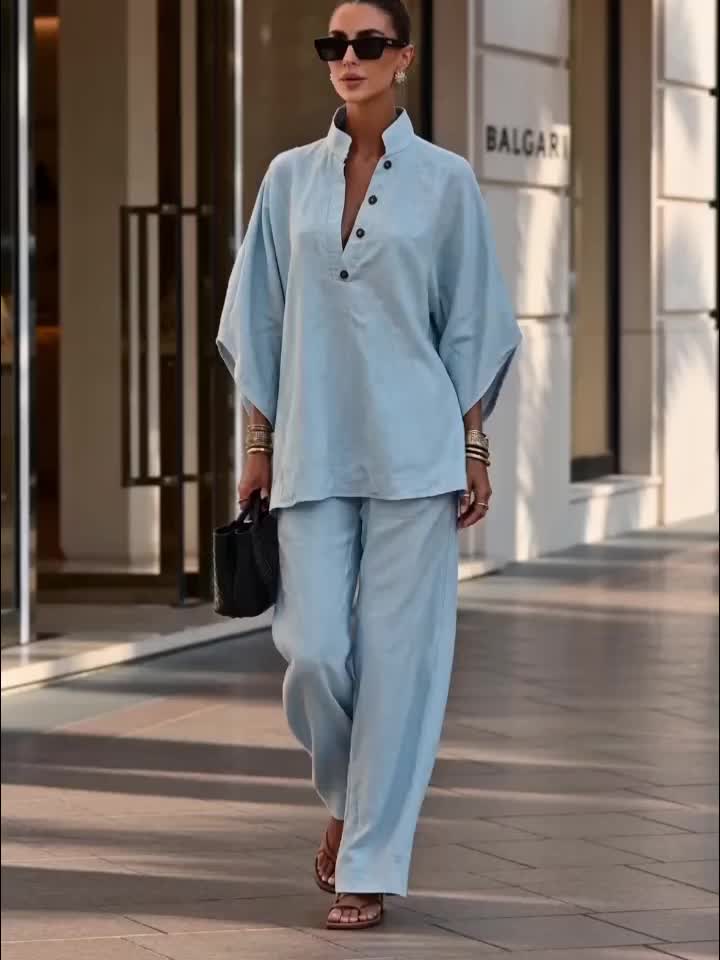 Rowan | Button Collar Two-Piece Set