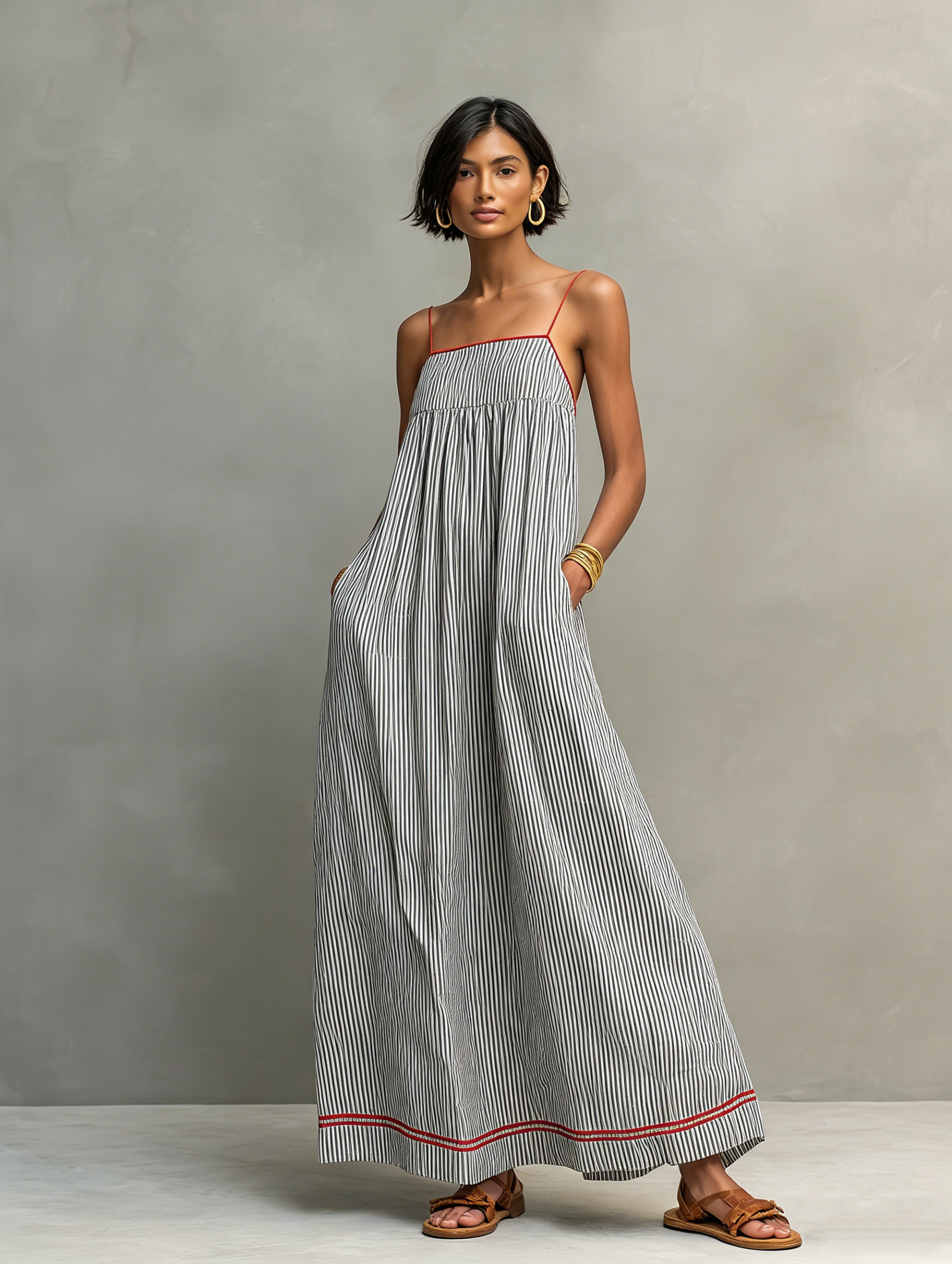 Fiona Women's Striped Maxi Dress