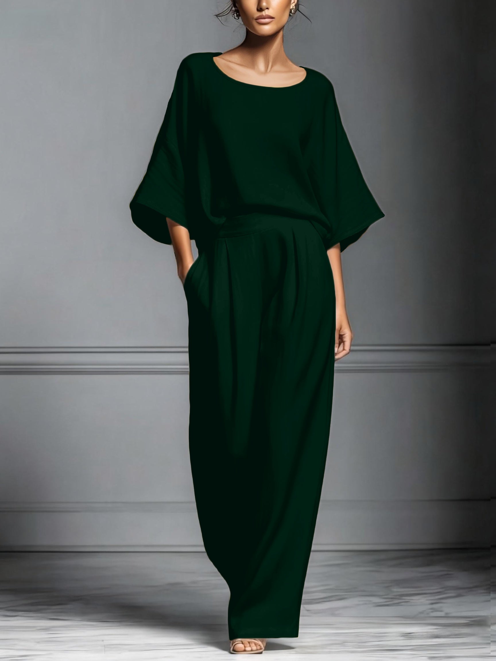Gemma | Knit Pullover and Wide-Leg Pants Set