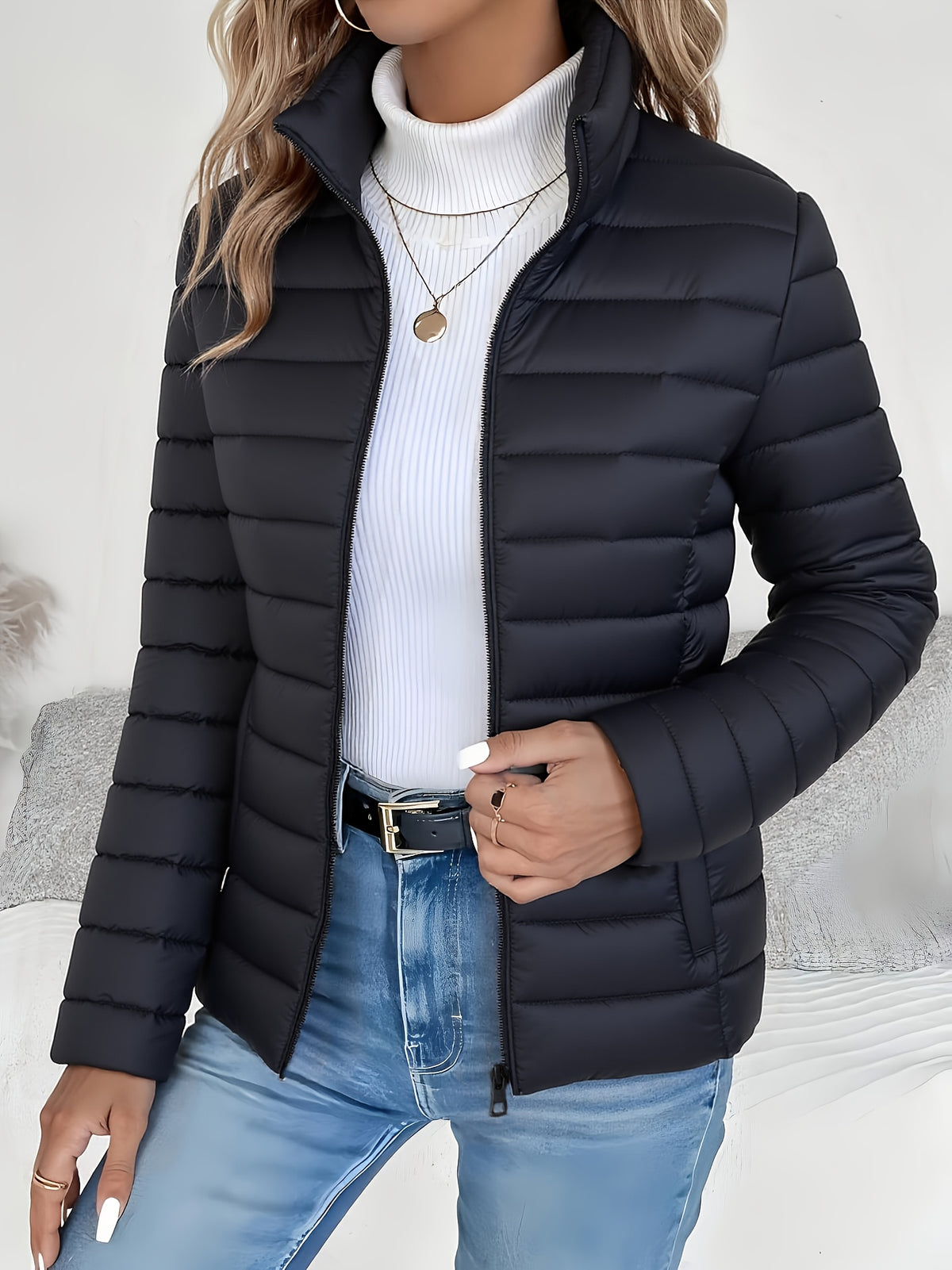 Ursula | Lightweight Quilted Zip Jacket - view 5