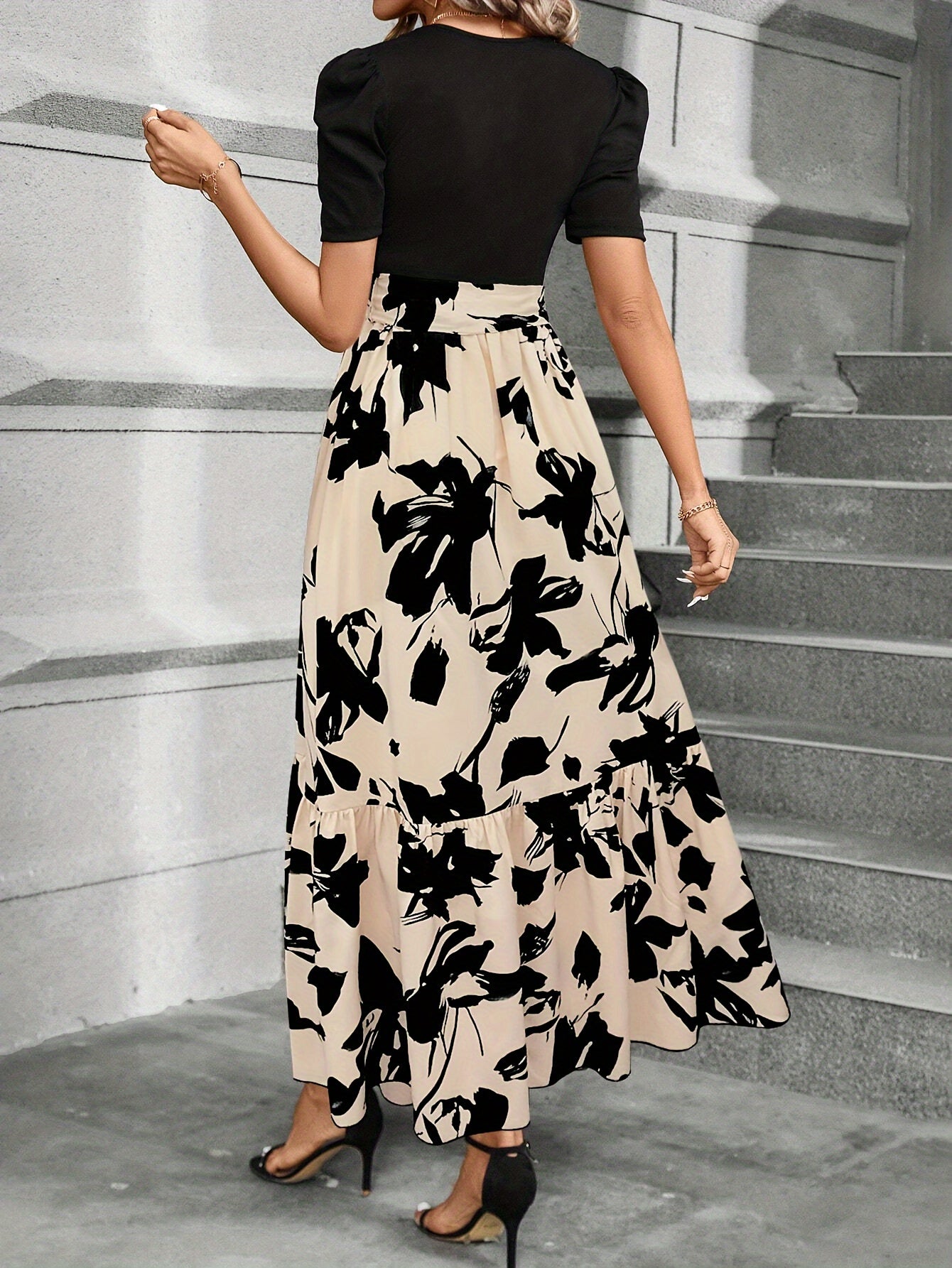 Emery | Long Sleeve A-Line Midi Dress