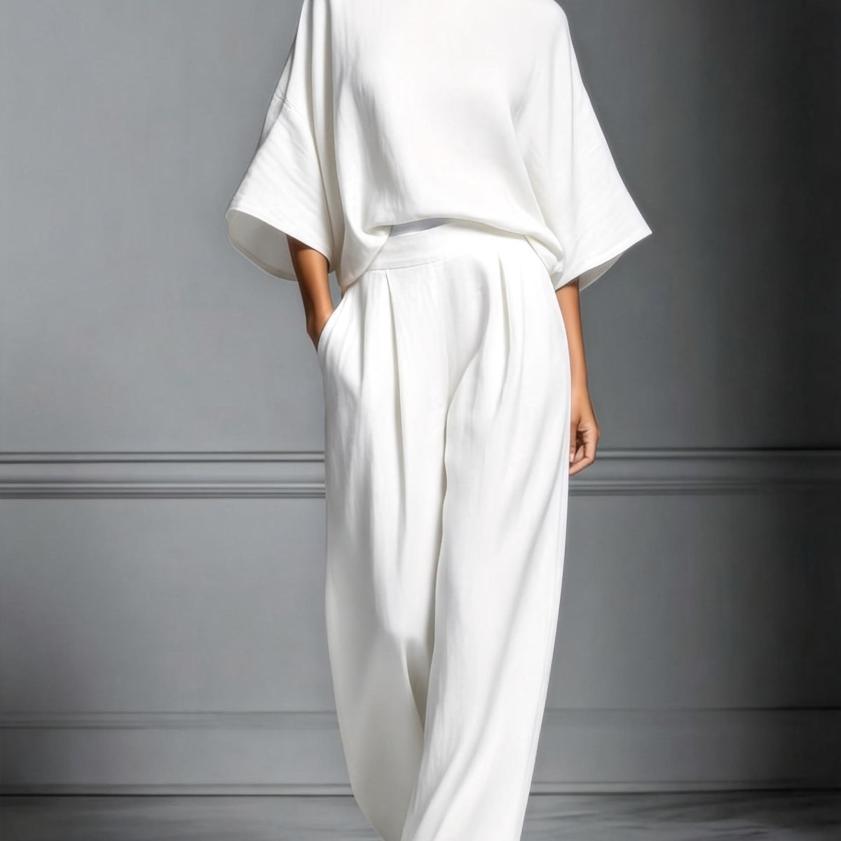 Gemma | Knit Pullover and Wide-Leg Pants Set