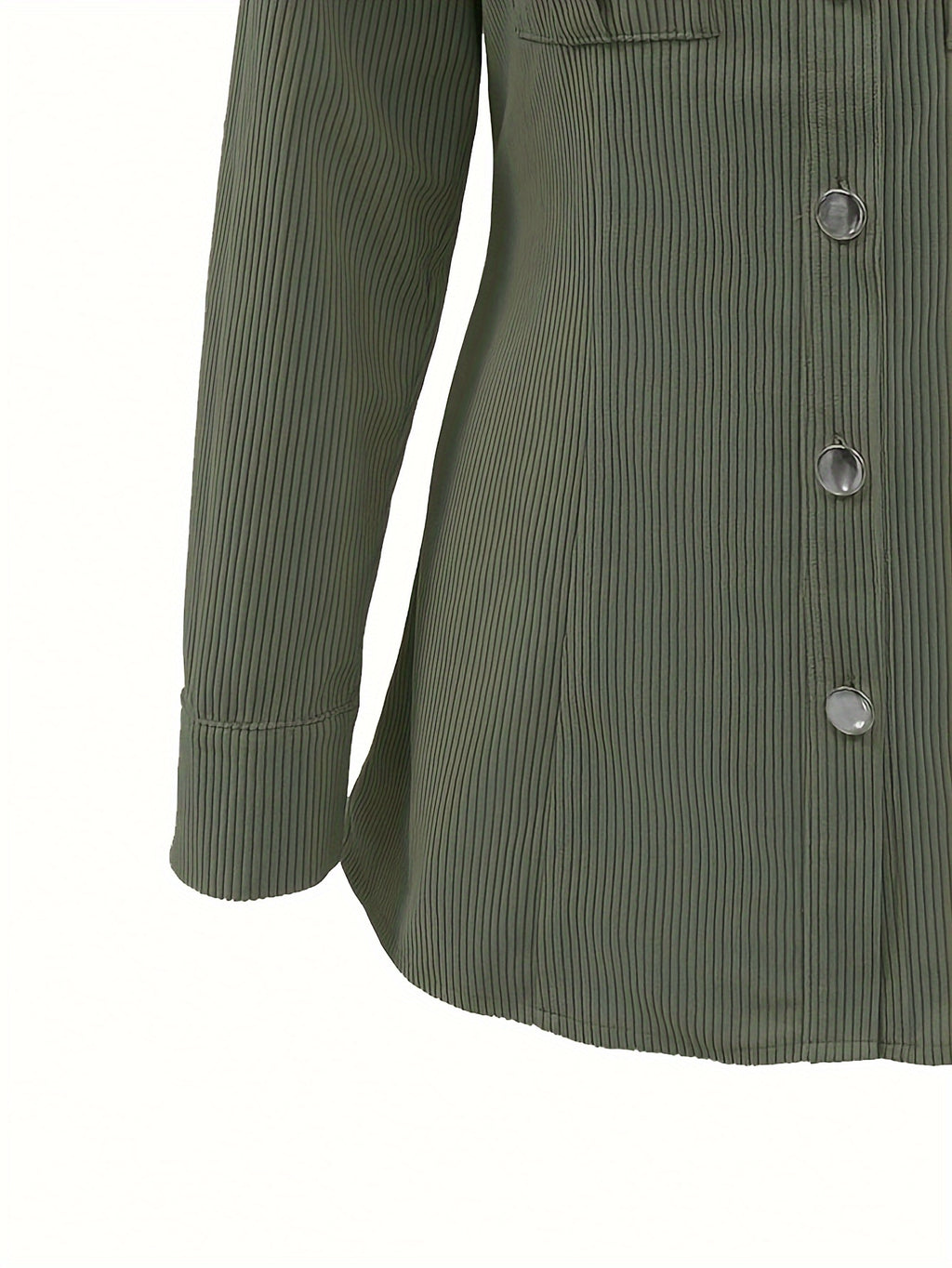 Saskia | Corduroy Lapel Pocket Shirt Jacket - view 7