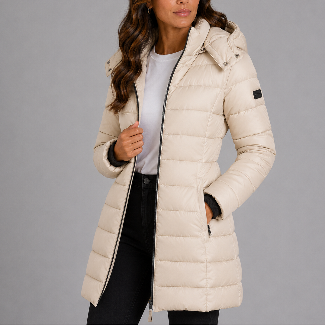 Ilse | Insulated Long Hooded Puffer Coat - view 6