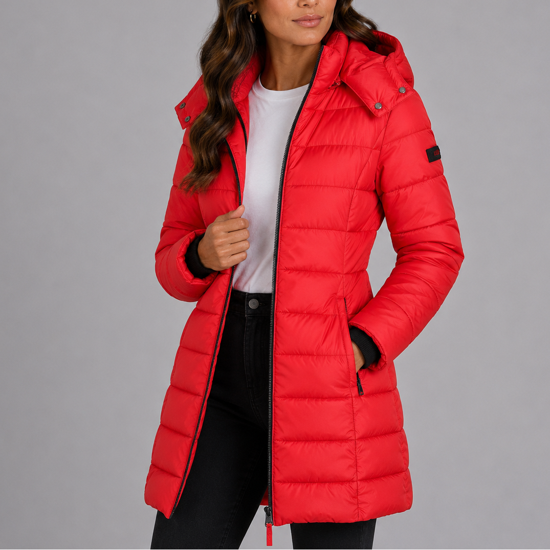 Ilse | Insulated Long Hooded Puffer Coat - view 7