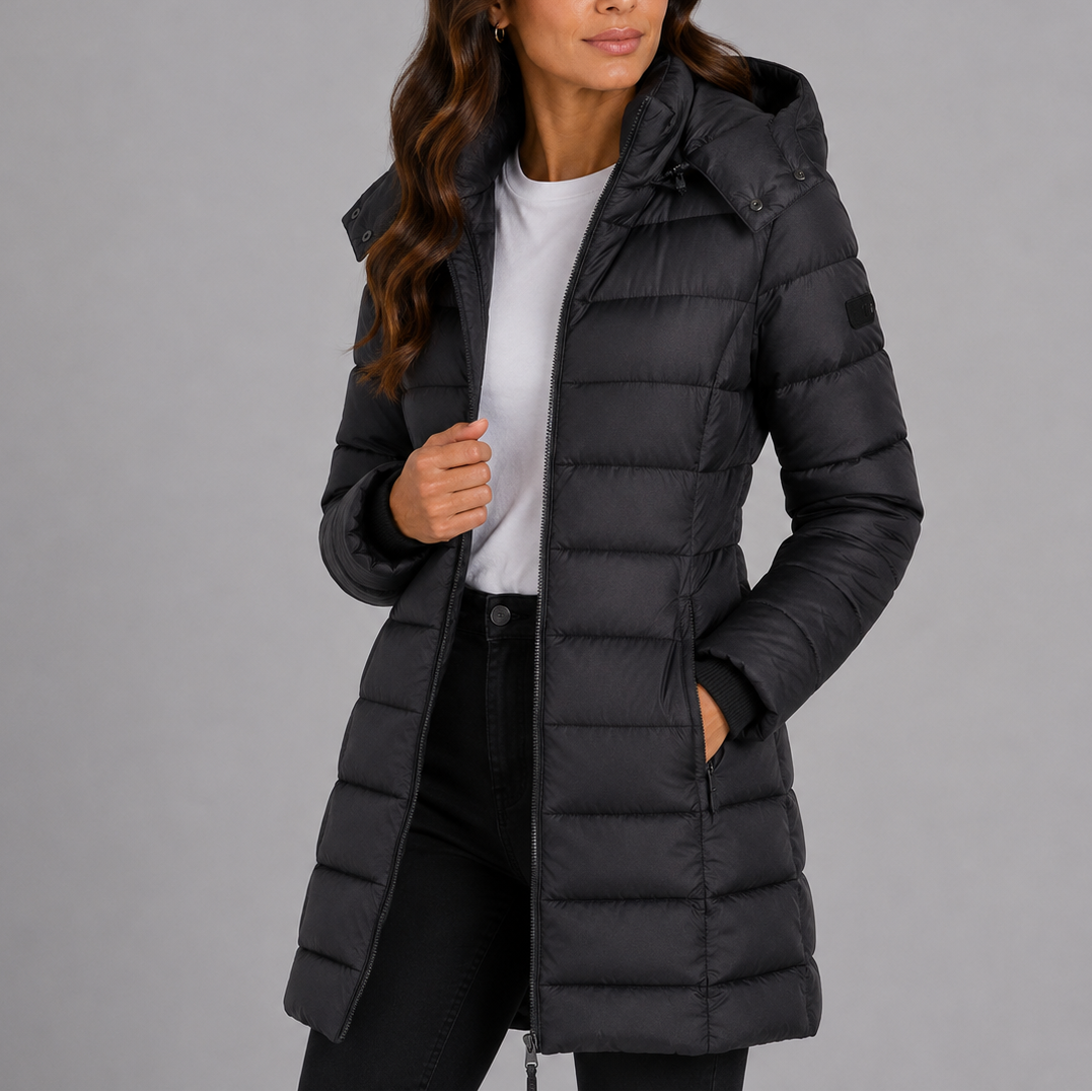 Ilse | Insulated Long Hooded Puffer Coat - view 8