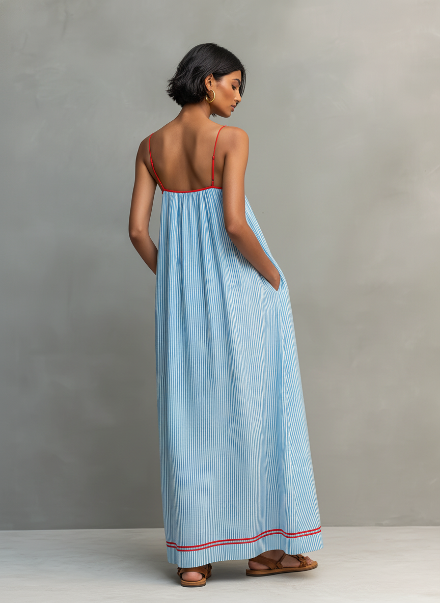 Fiona Women's Striped Maxi Dress