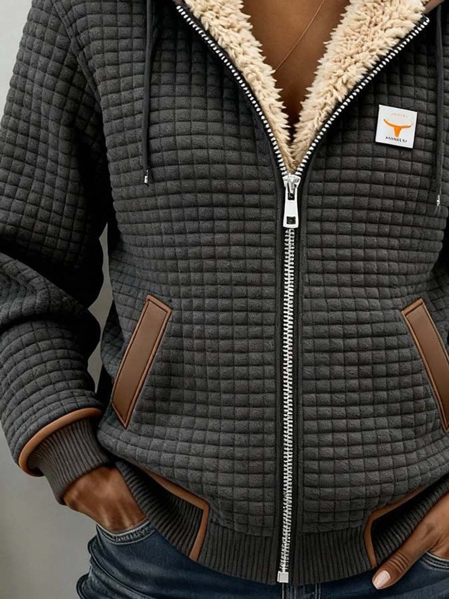 Penelope | Sherpa Lined Quilted Hooded Jacket - view 3