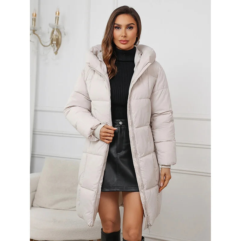 Rhea | Padded Longline Parka Coat - view 4