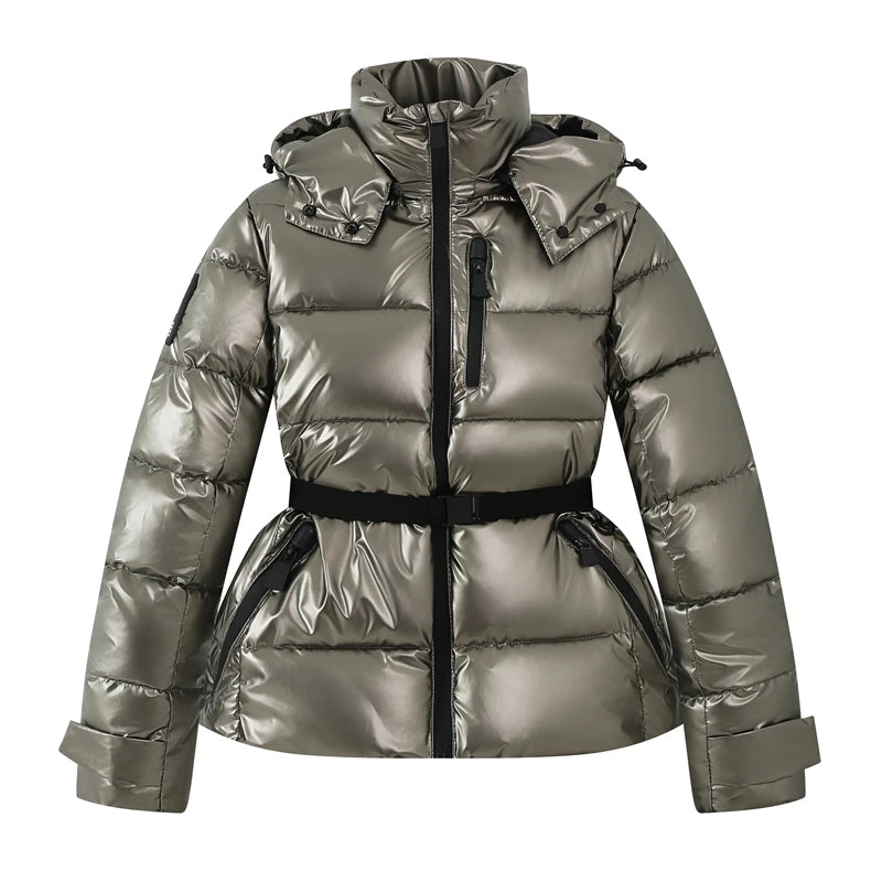 Petra | Belted Hooded Padded Parka - view 7