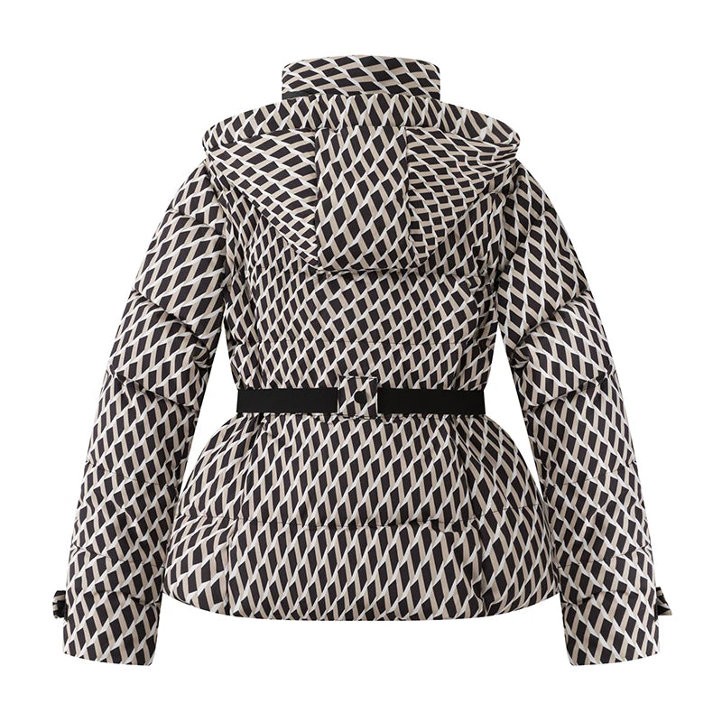 Petra | Belted Hooded Padded Parka - view 3