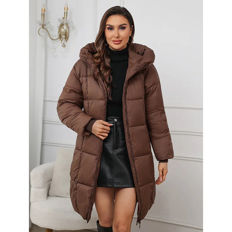 Rhea | Padded Longline Parka Coat - view 7