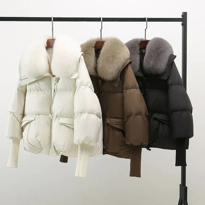Cordelia | Faux Fur Hood Long Puffer Coat - view 8