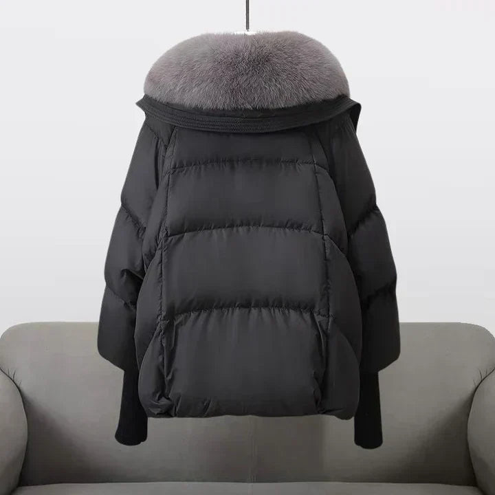 Cordelia | Faux Fur Hood Long Puffer Coat - view 3