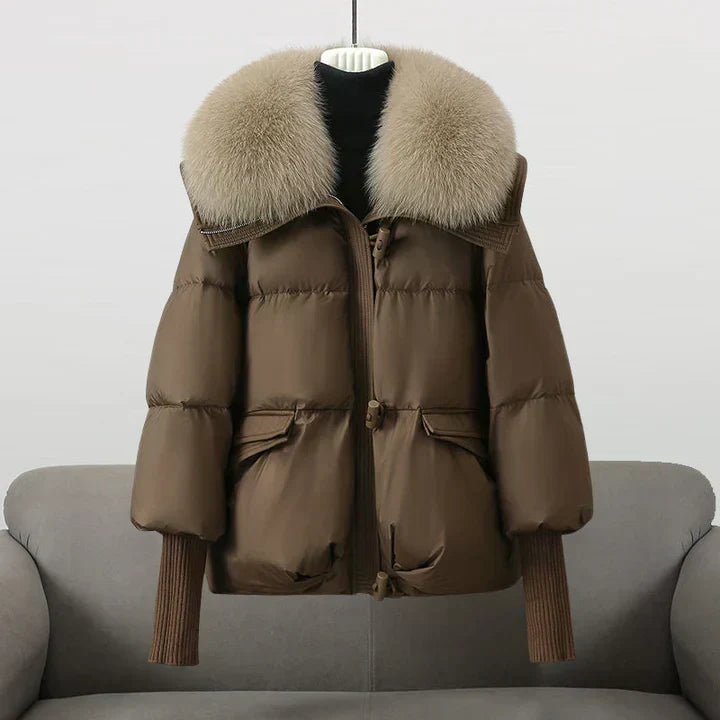 Cordelia | Faux Fur Hood Long Puffer Coat - view 6