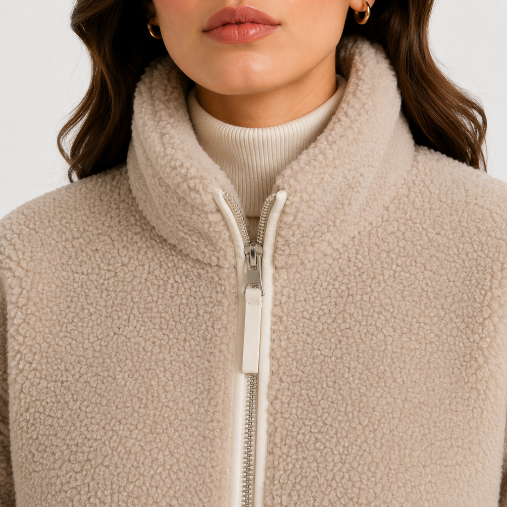 Leona | Classic Zip Front Fleece Jacket - view 3