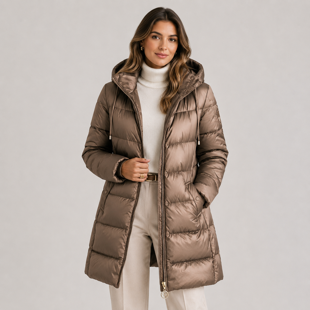 Katya | Lightweight Hooded Puffer Coat - view 5