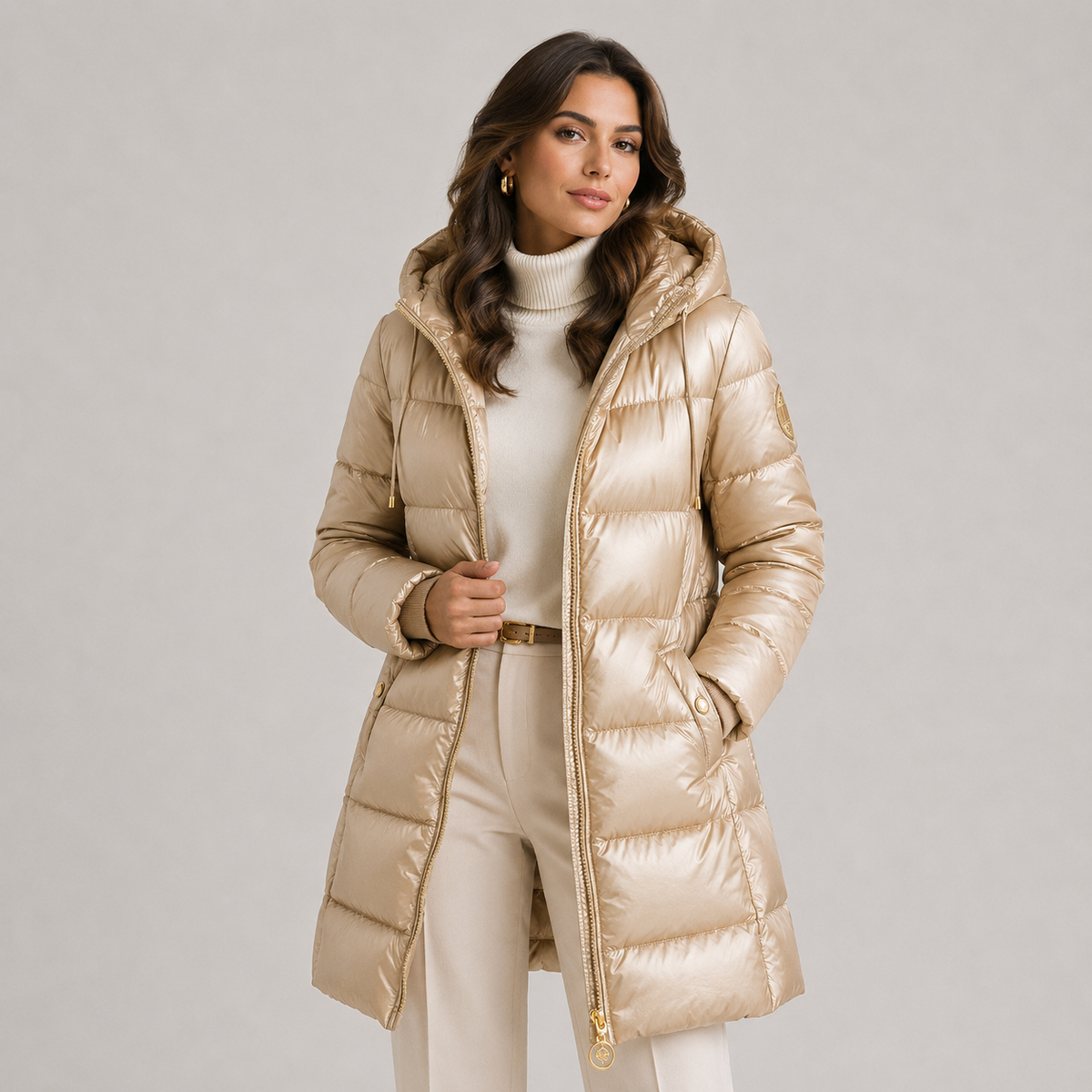 Katya | Lightweight Hooded Puffer Coat - view 6