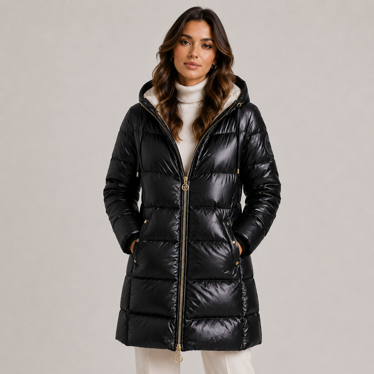Katya | Lightweight Hooded Puffer Coat - view 7