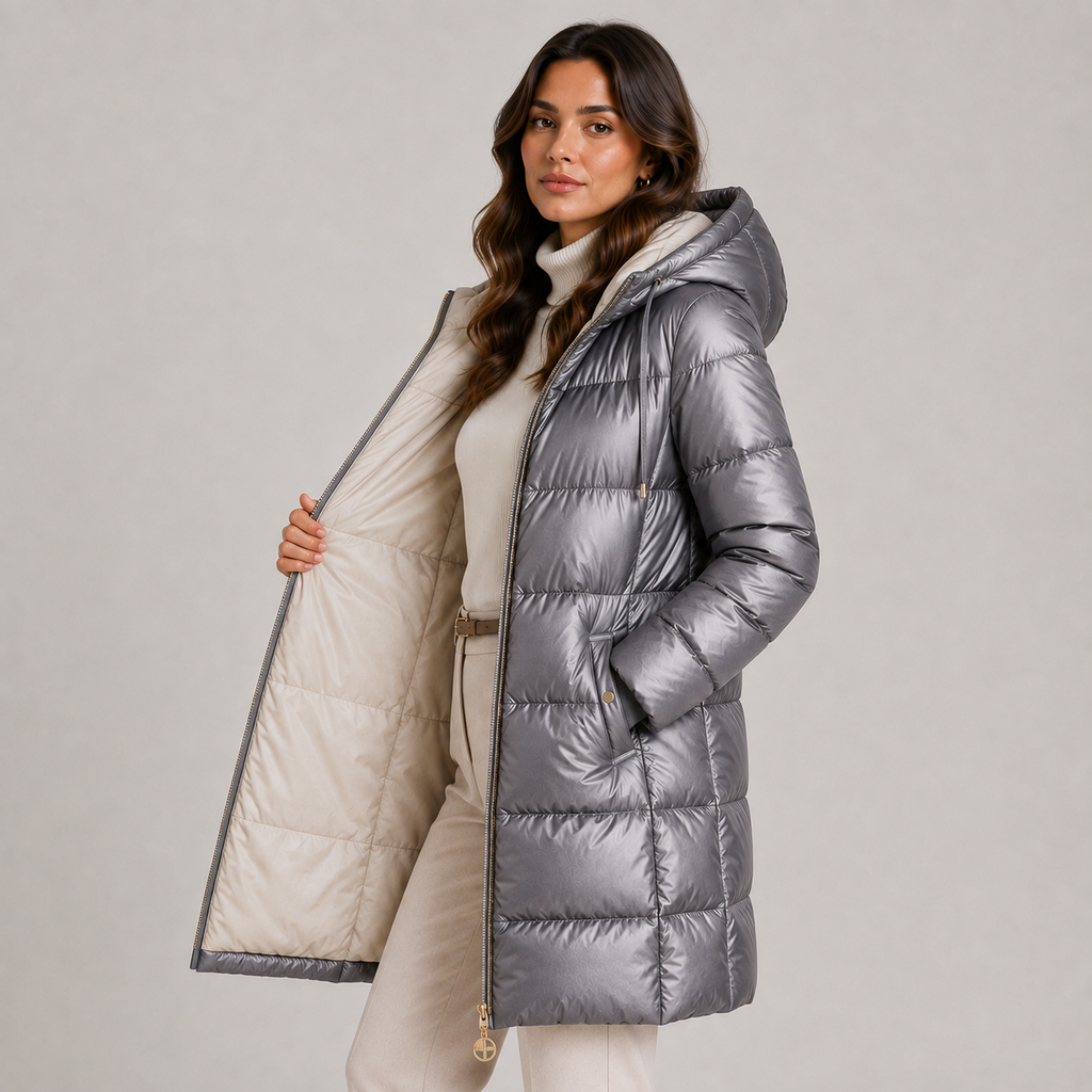 Katya | Lightweight Hooded Puffer Coat - view 2