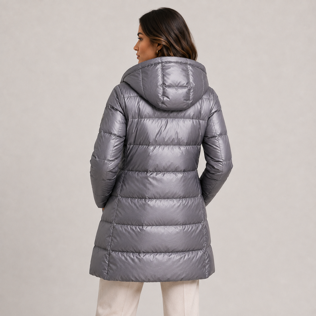 Katya | Lightweight Hooded Puffer Coat - view 4
