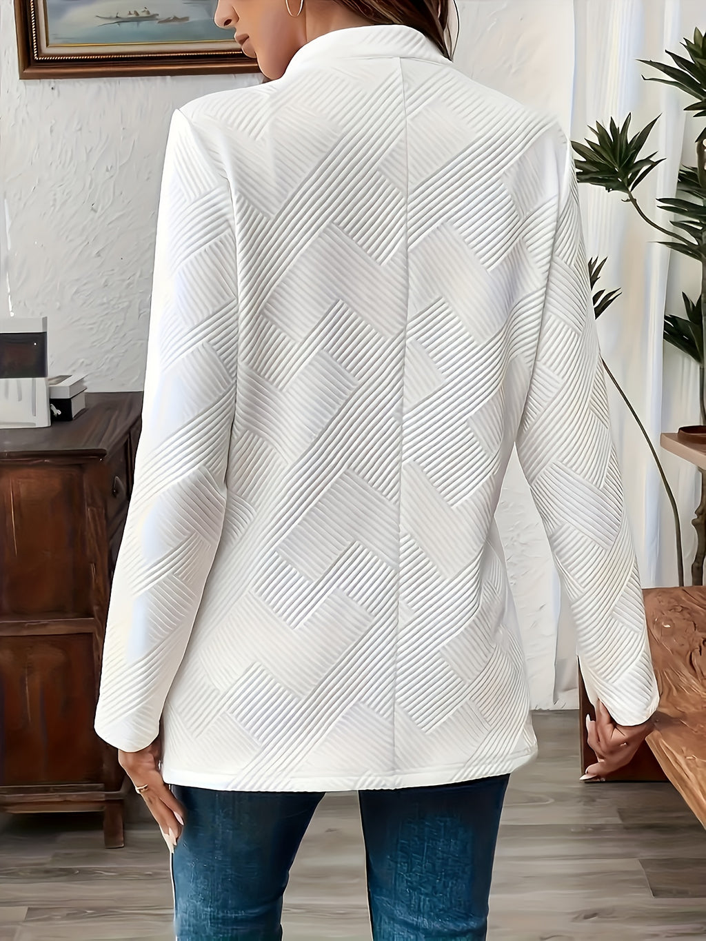 Genevieve | Textured Double Button Pocket Coat - view 5