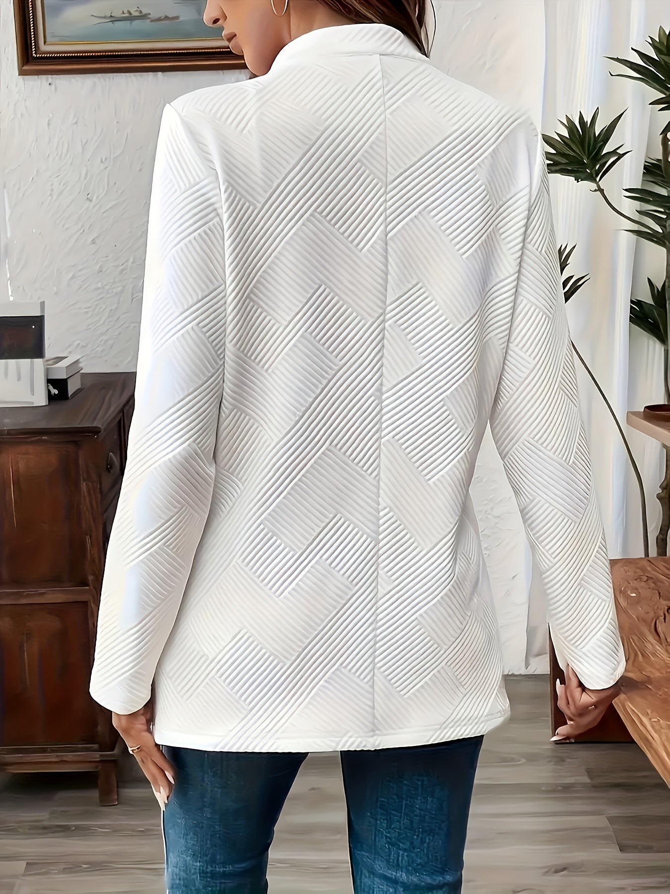 Genevieve | Textured Double Button Pocket Coat - view 5