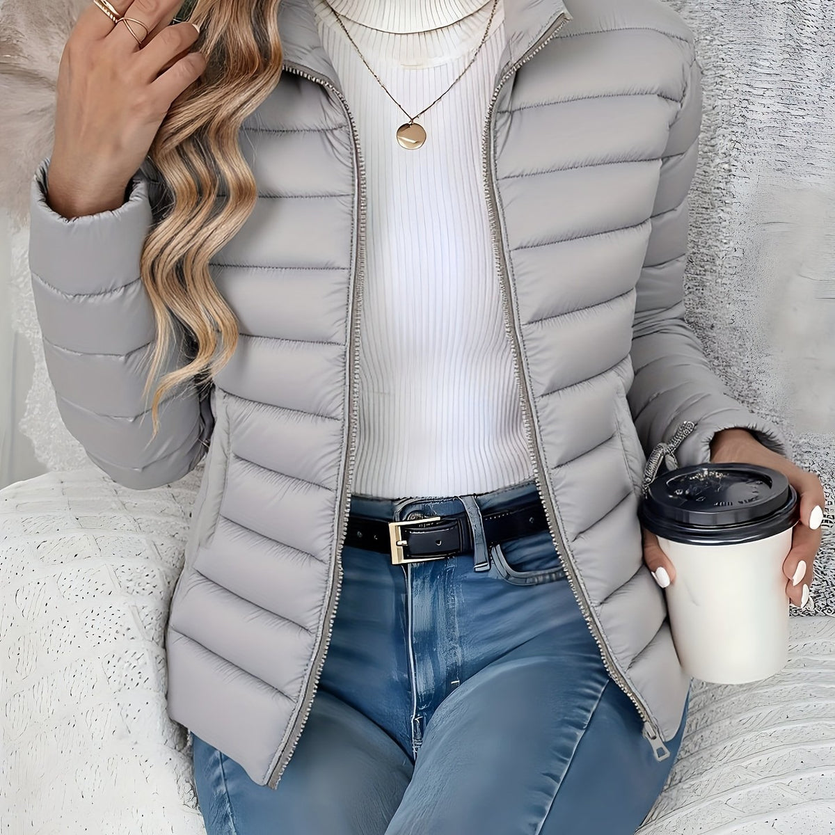 Ursula | Lightweight Quilted Zip Jacket - view 15