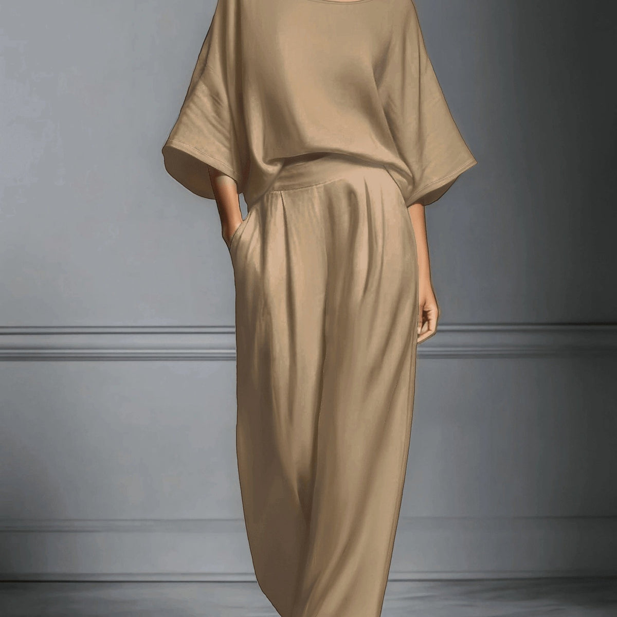 Gemma | Knit Pullover and Wide-Leg Pants Set
