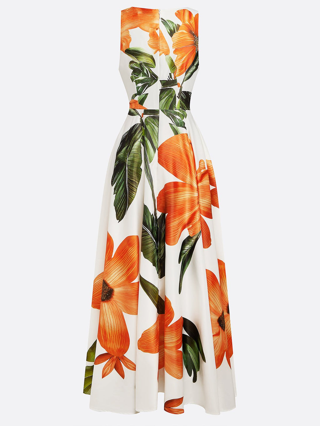 Yvonne Women's Floral Satin A-Line Maxi Dress with Pockets