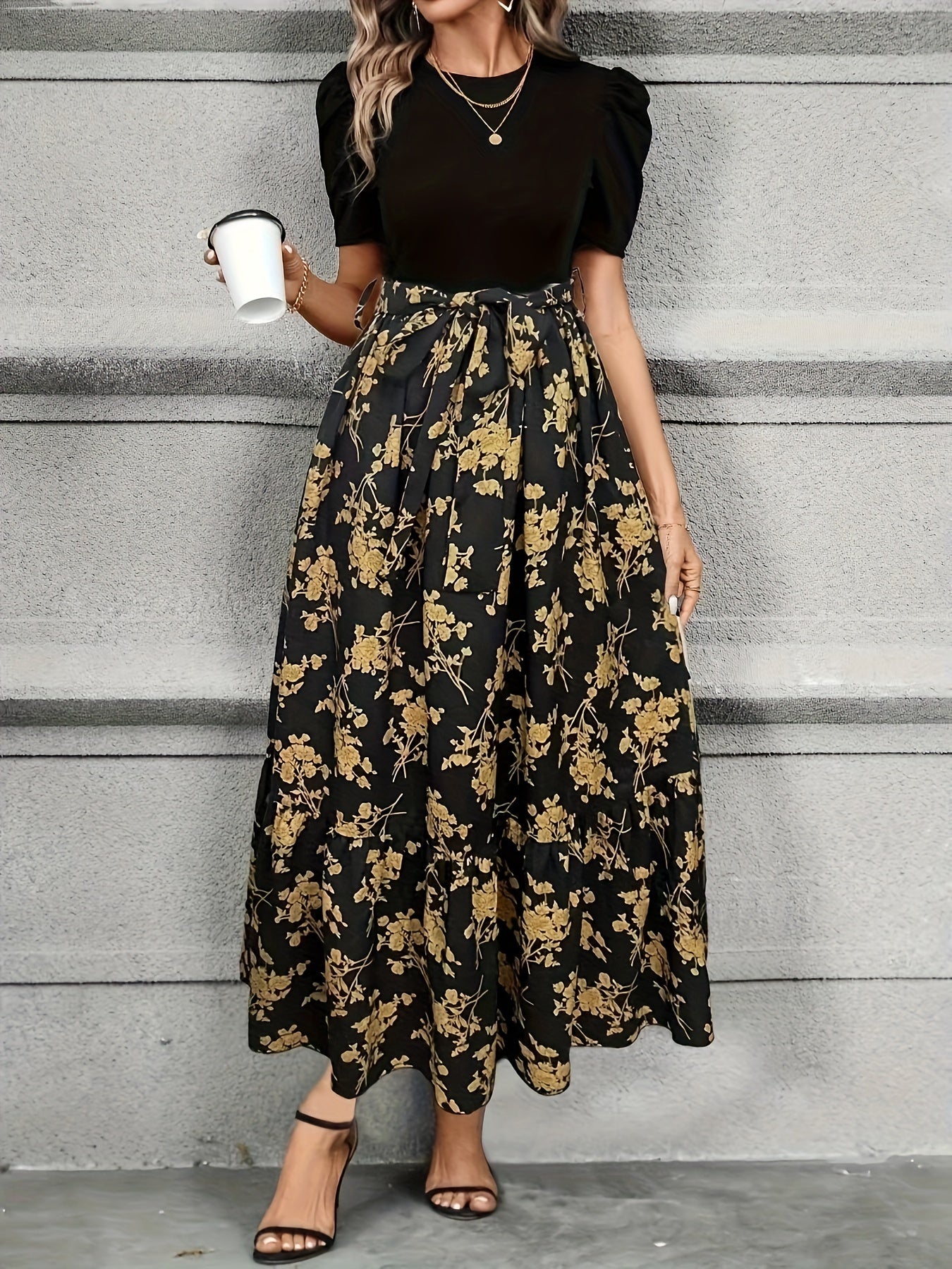 Emery | Long Sleeve A-Line Midi Dress
