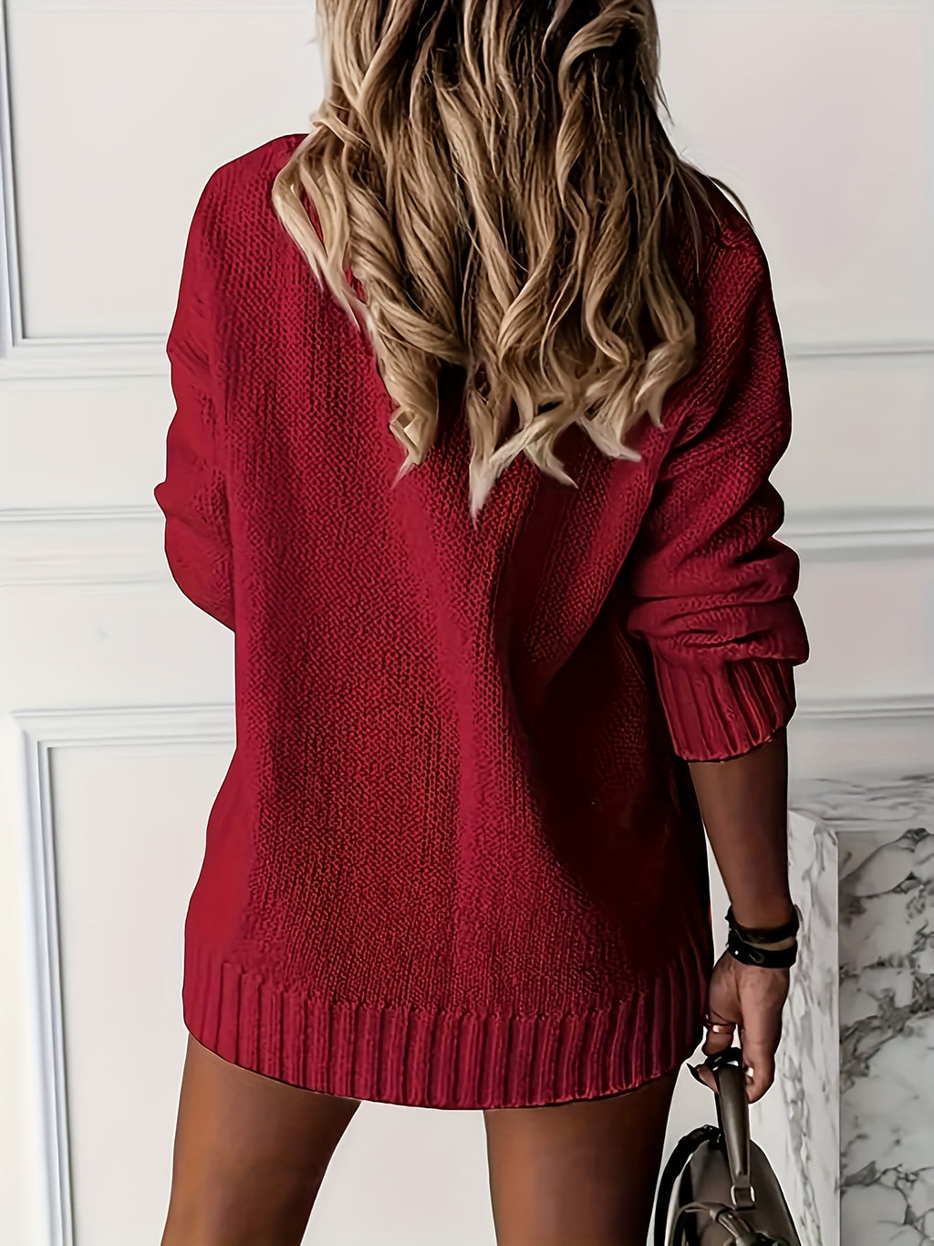 Callie | V-Neck Relaxed Knit Sweater