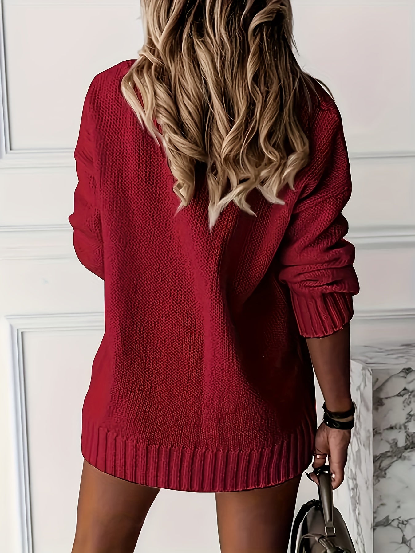 Callie | V-Neck Relaxed Knit Sweater