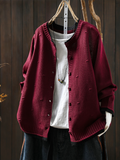Aurelia Oversized Button-Front Cardigan - front view