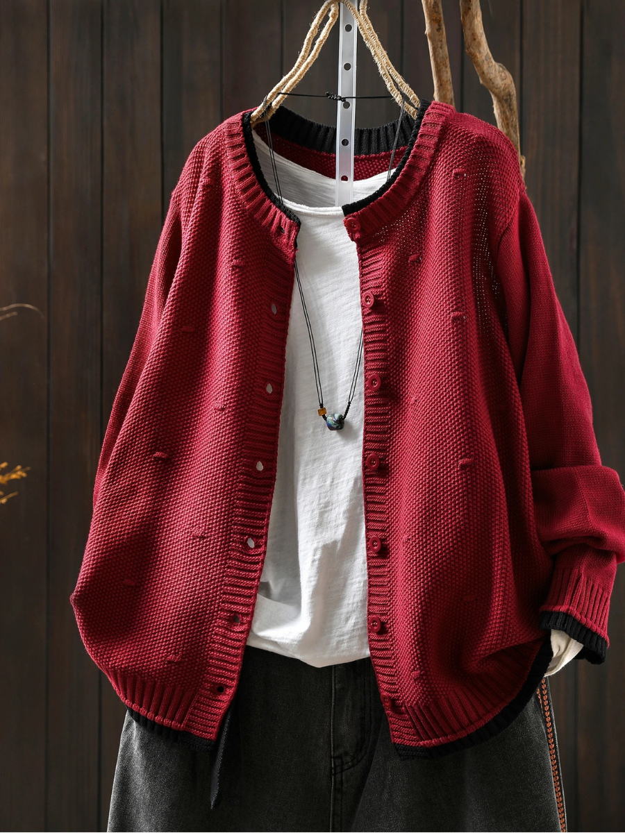 Aurelia Oversized Button-Front Cardigan - view 3