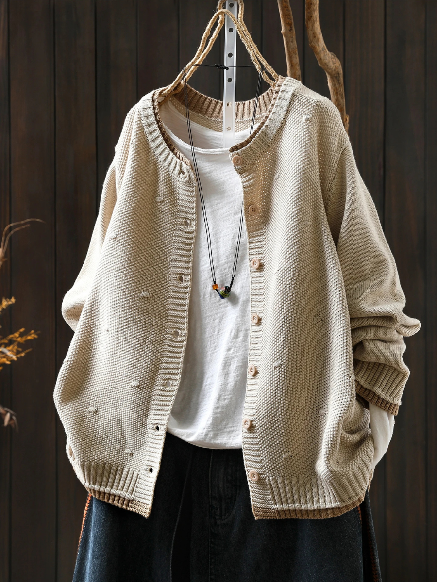 Aurelia Oversized Button-Front Cardigan - view 4