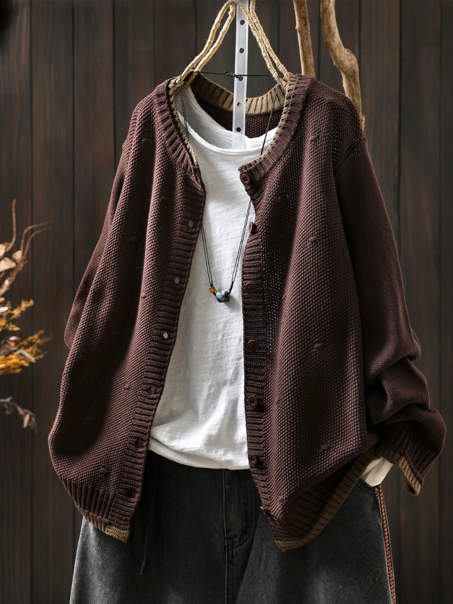 Aurelia Oversized Button-Front Cardigan - view 5