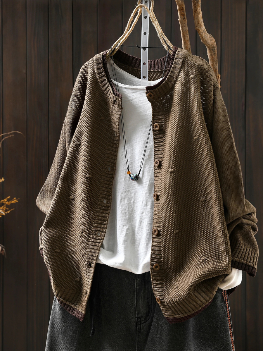 Aurelia Oversized Button-Front Cardigan - view 7