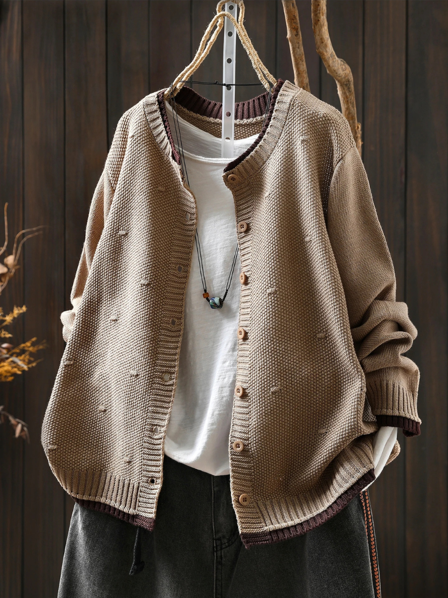 Aurelia Oversized Button-Front Cardigan - view 8