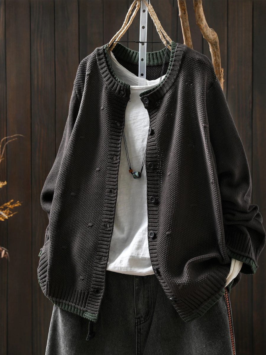 Aurelia Oversized Button-Front Cardigan - view 9