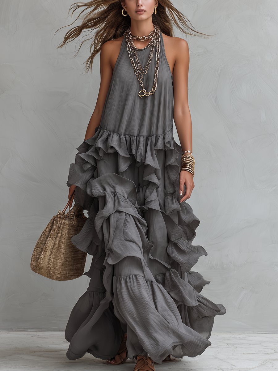 Quinn Women's Layered Ruffle Maxi Dress