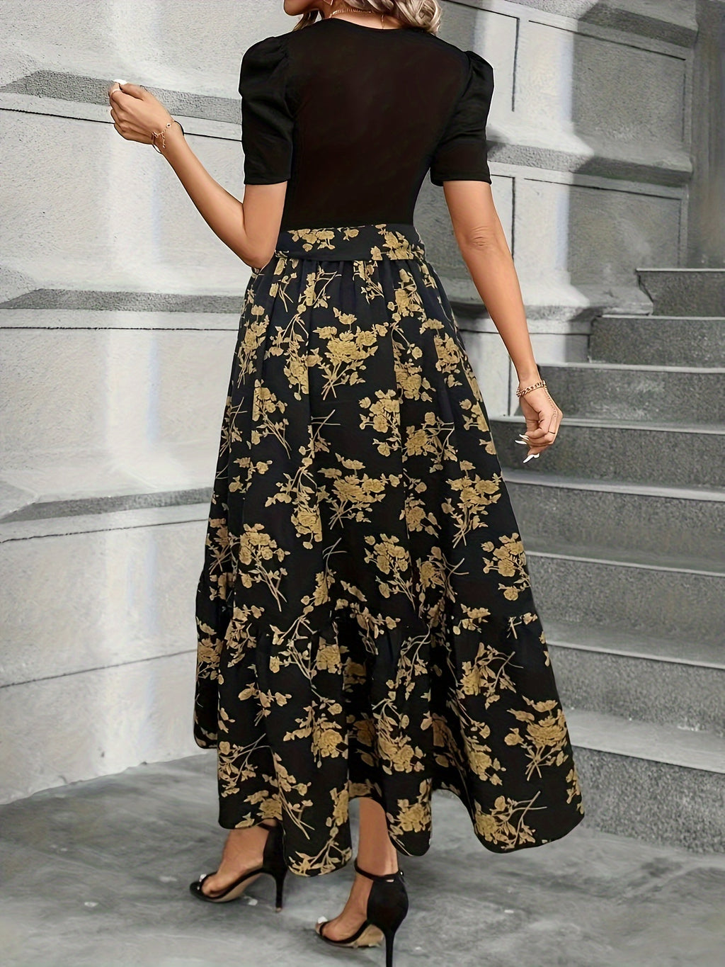 Emery | Long Sleeve A-Line Midi Dress