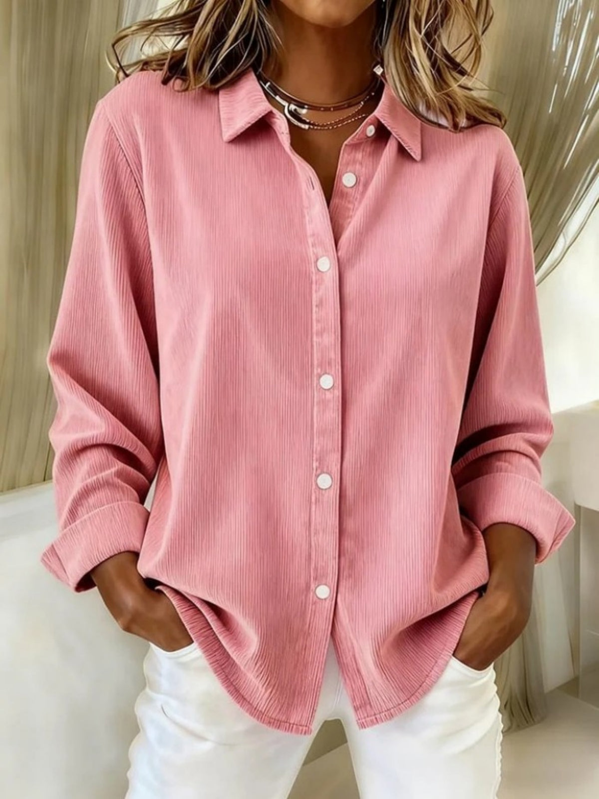 Bexley | Corduroy Button-Front Shirt
